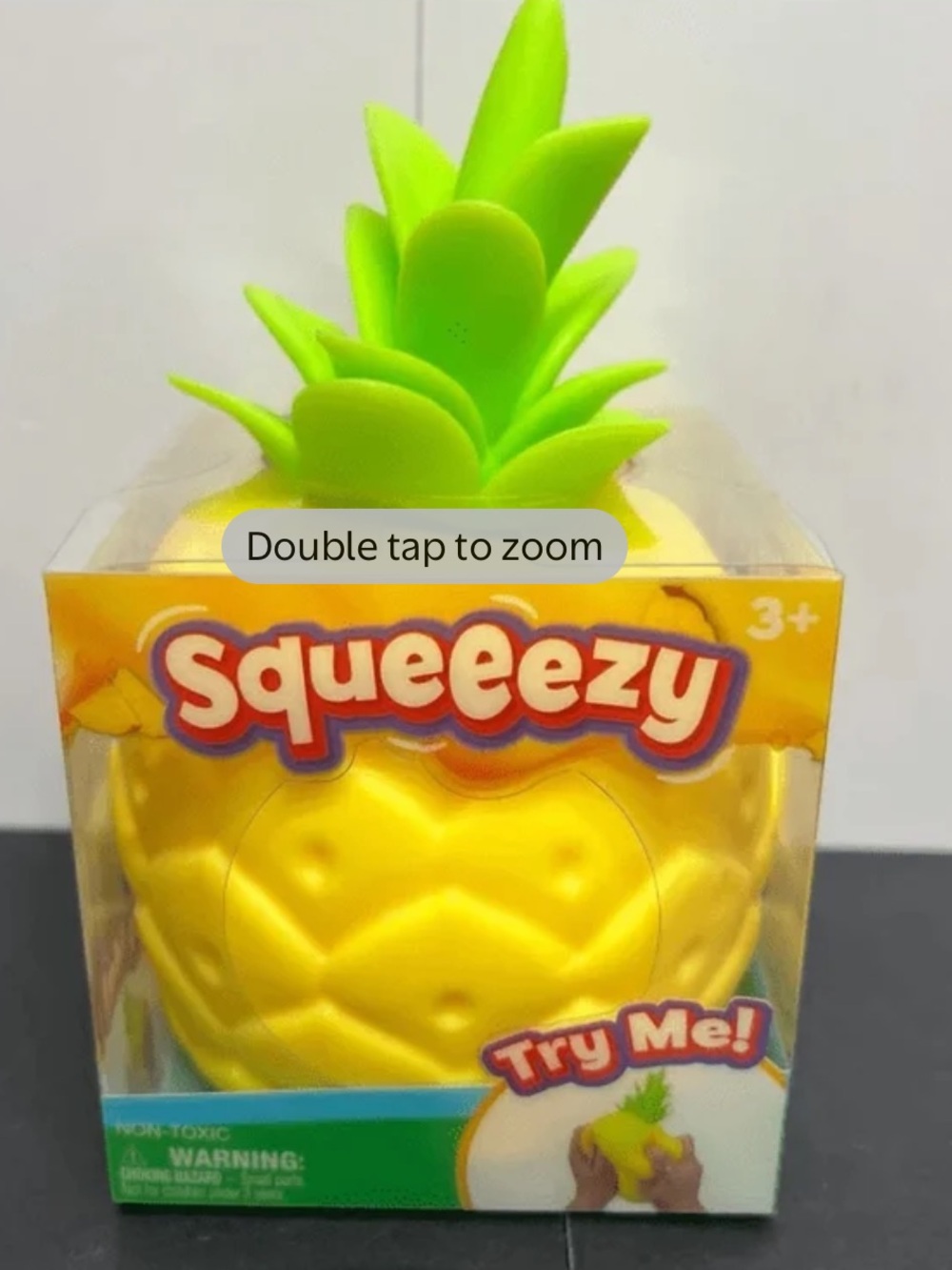 Sunny Days Squeeezy Pineapple Squishy Stress Toy - Bright Yellow & Green